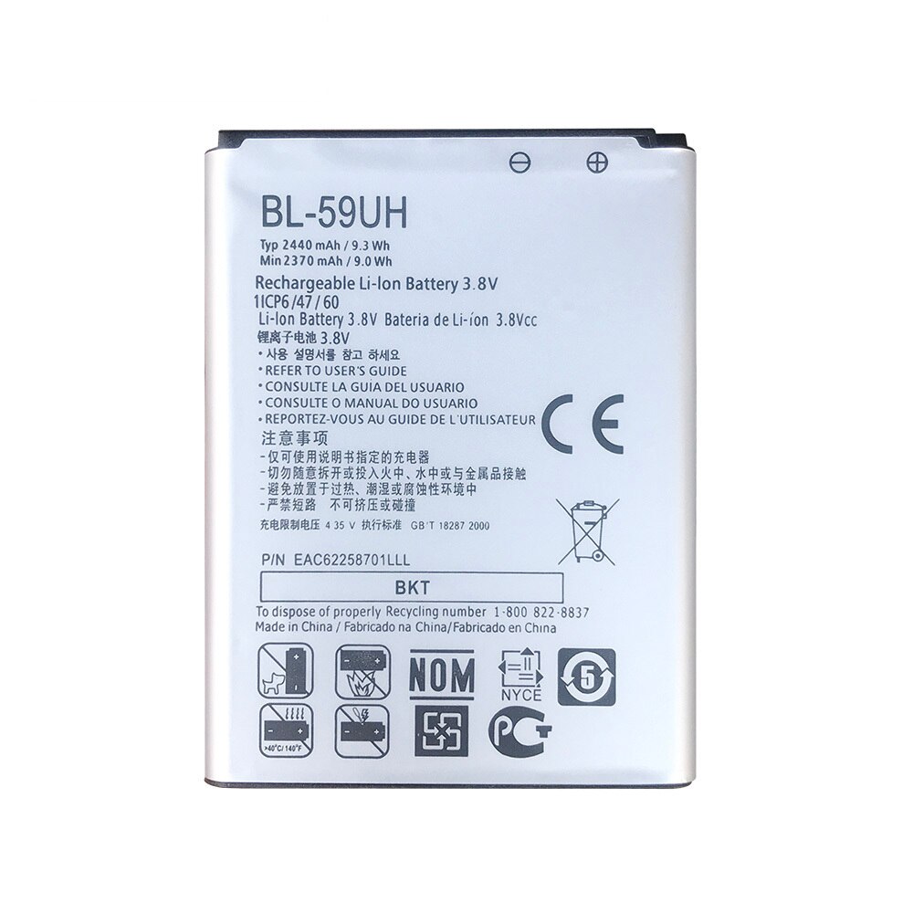 Dla LG G2 mini Bateria robić LG G2mini D618 D620 D620R D620K D410 D315 F70 Bateria BL-59UH 2440mAh BL 59UH
