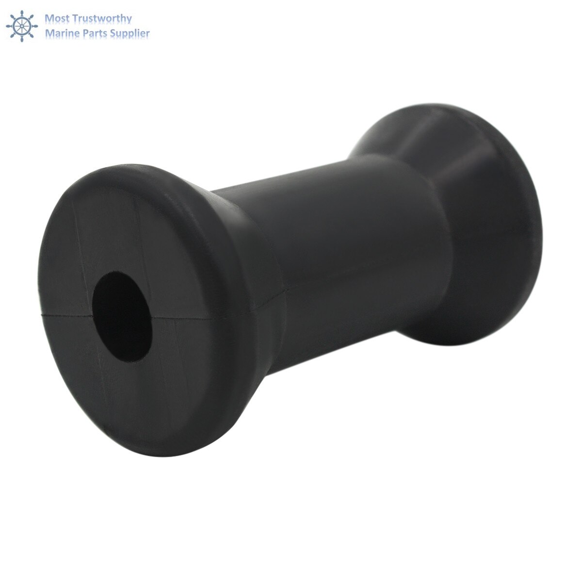 Båthenger svart gummiskrog/spolevals 4 "til 1/2 " skaft