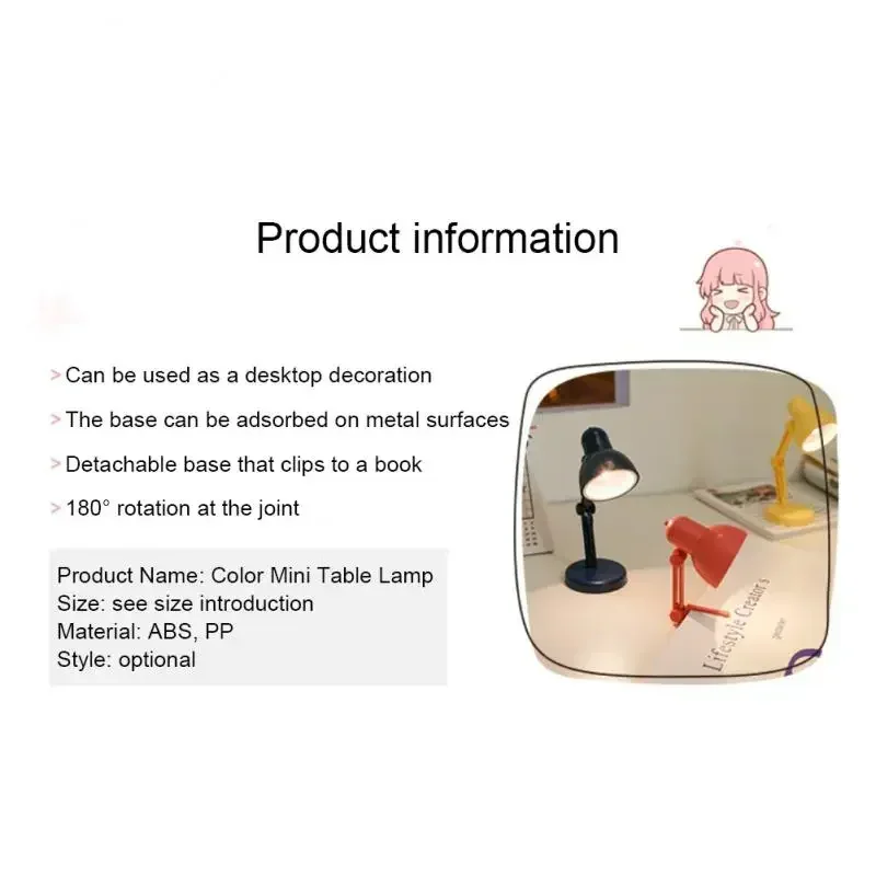 mini ledet nattleseboklys sammenleggbar bordlampe sovesal soverom sengegavl lys hjem dekorasjoner dukkehuslampe