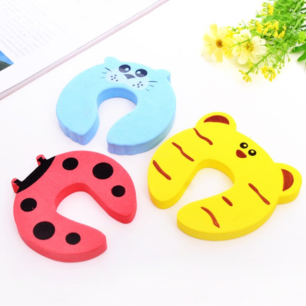 Cartoon Dieren Deurstopper Laden Kast Veiligheid Lock Klem Eva Foam Vingerknelbeveiliging Guard Kinderen Veiligheid Protector
