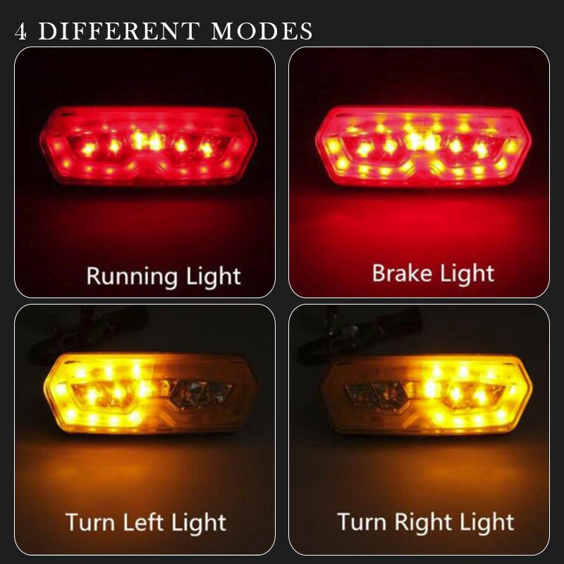 Led baglygte bag blinklys bremselygte lys stopsignaler motorcykel til cbr 650f ctx 700 ctx 700n msx 125 mxs 125
