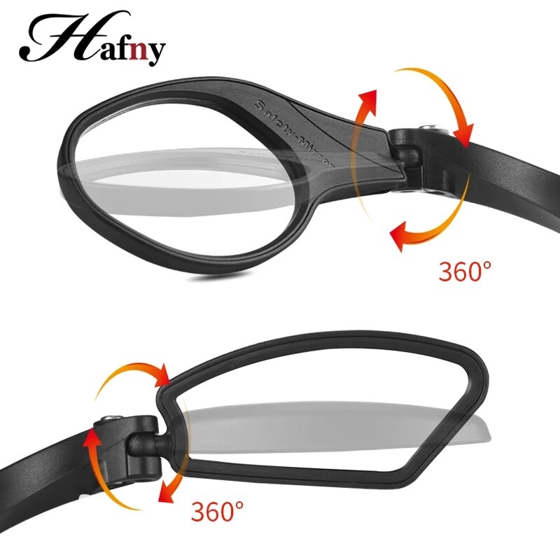 Hafny Fiets Rvs Lens Spiegel Mtb Stuur Side Veiligheid Achteruitkijkspiegel Racefiets Fietsen Flexibele Achteruitkijkspiegel Spiegels