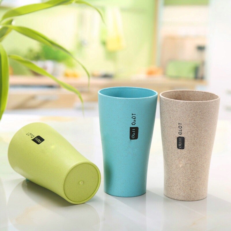 Pajita DE TRIGO ecológica, estilo japonés, vasos para cepillos de dientes, soporte para cepillo de dientes, taza de lavado, herramienta de baño de viaje dental, 1 Uds.