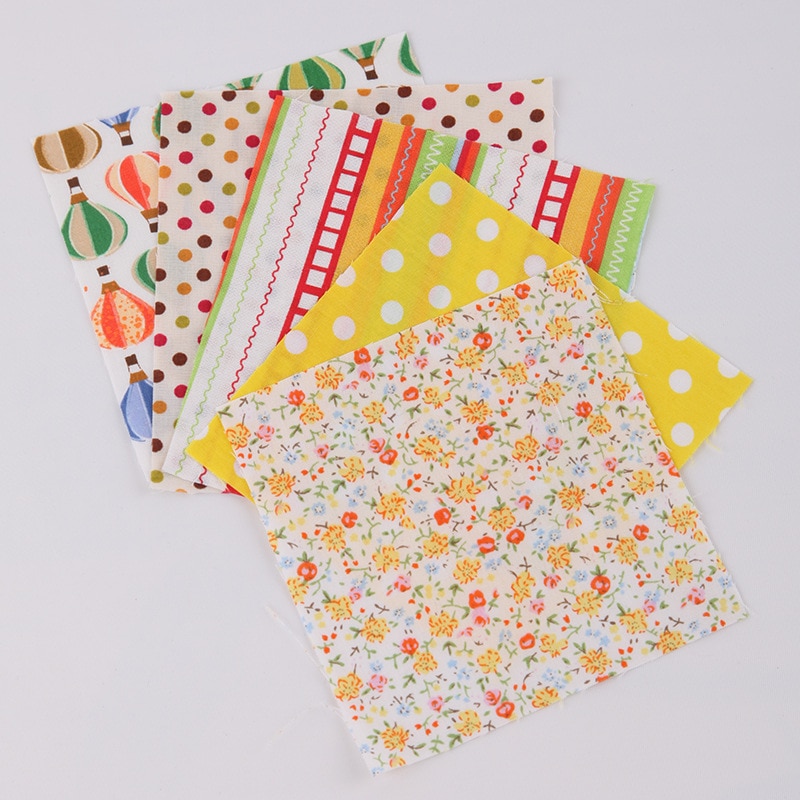 Tela de algodón con estampado de flores, accesorios de costura de retazos con forma cuadrada, Material para ropa hecha a mano, 10x10cm, 30 unidades por juego