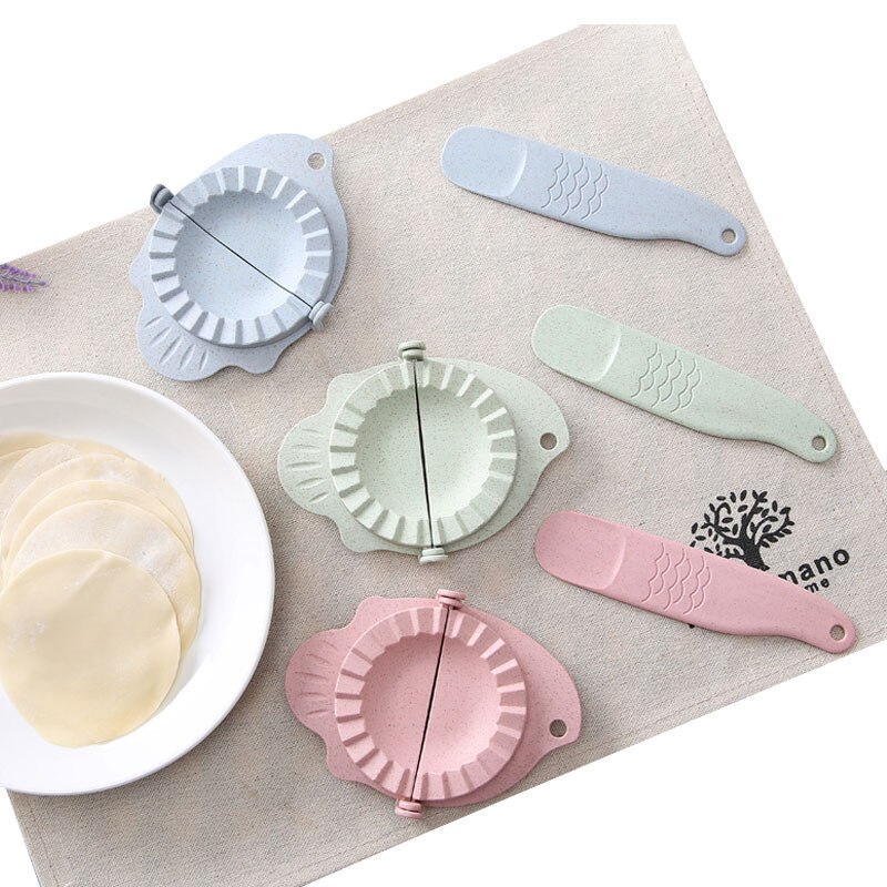 Diniwell hem köksredskap  of 2 st/set vete halm rå pp dumpling maker paj ravioli skärare jiao zi form matlagning verktyg