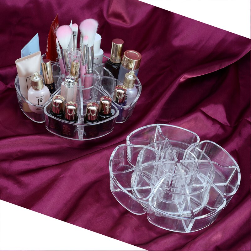 360 Graden Rotatie Make Up Organizer Opbergdoos Acryl Make Up Organizer Cosmetische Organizer Verstelbare Make Up Display