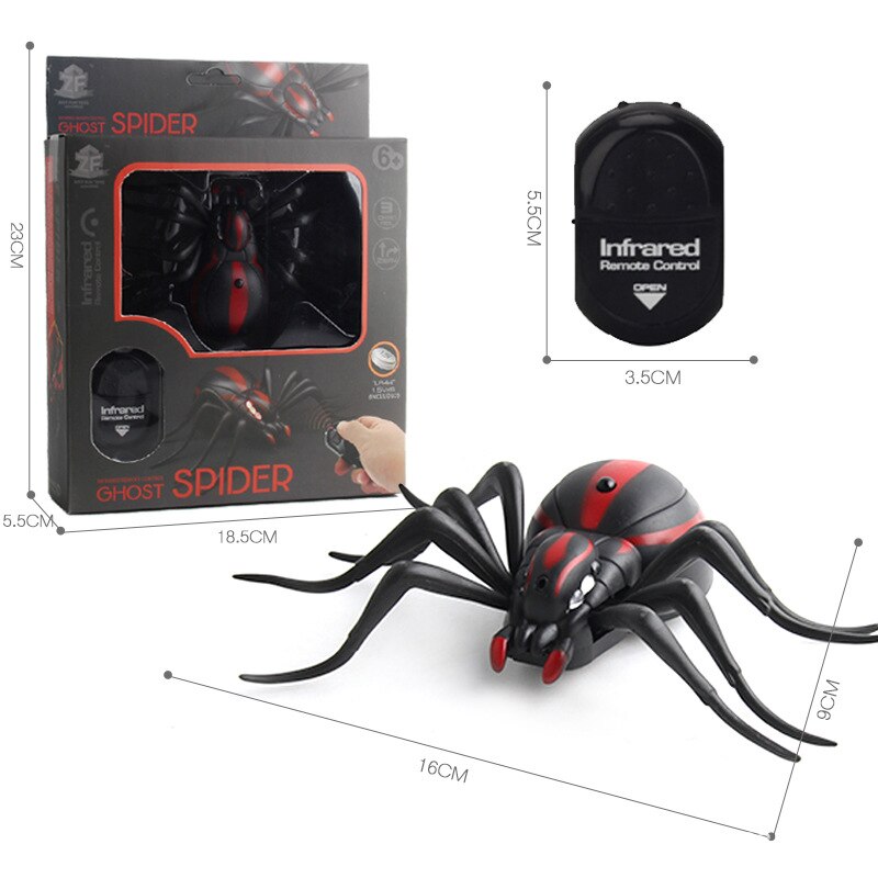 Télécommande infrarouge RC, jouet Animal, Kit pour enfants adultes, cafard intelligent, araignée, serpent, fourmi, farces, Radio, insecte pour garçons: 9915 spider