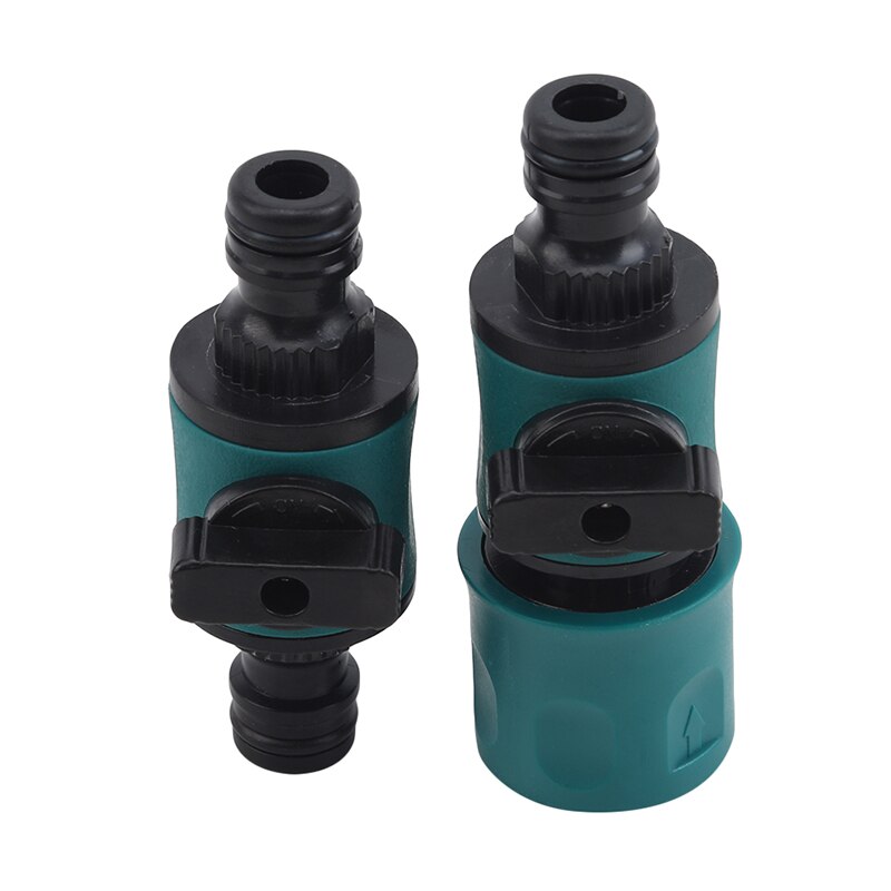 Plastic Garden Hose Quick Connect With Shutoff Quick Connectors With Valve For Water Hose Coupling Quick Release Adapter