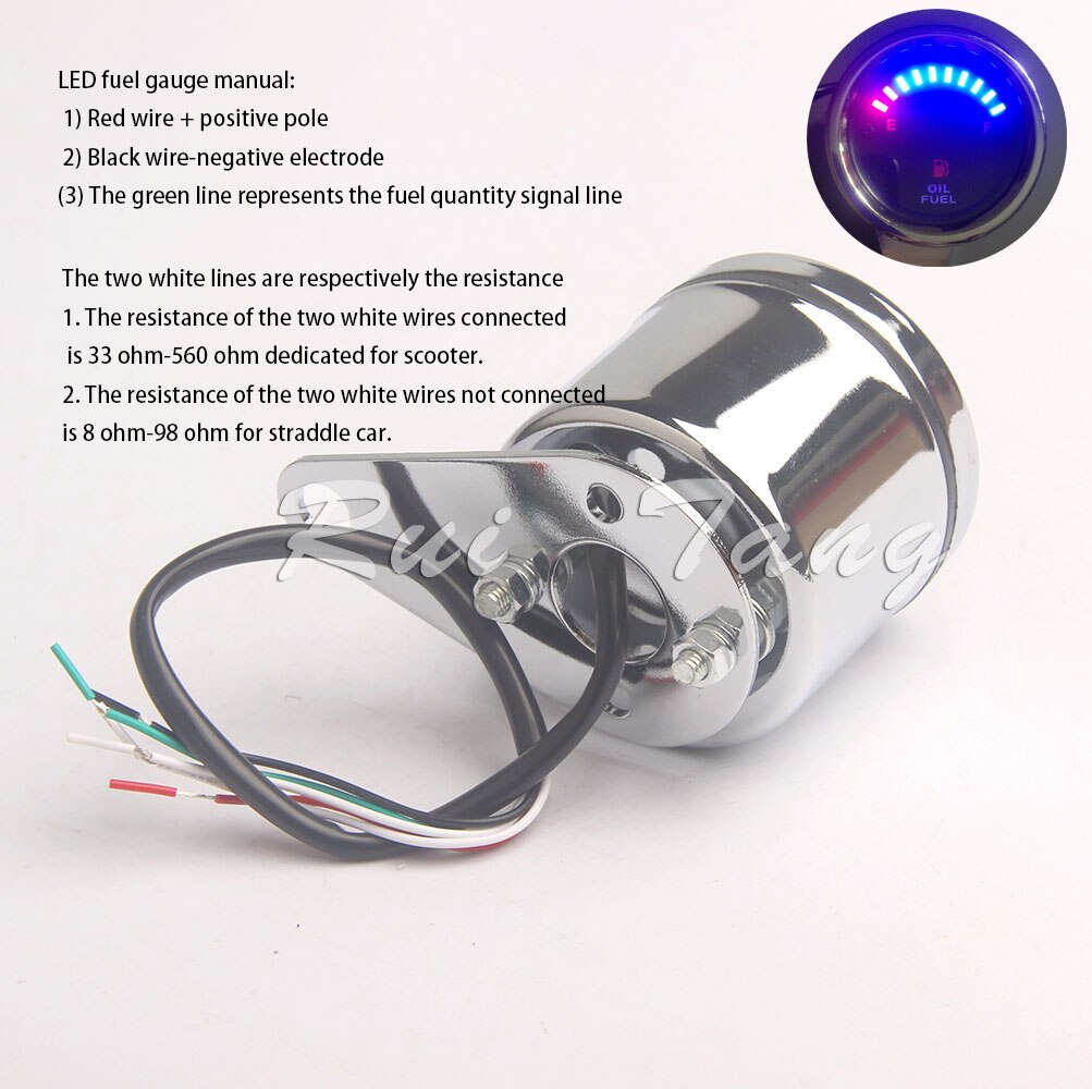 Universal- Motorrad Elektronische öl Meter Digitale Öl Kraftstoff Messgerät Rolle LED-anzeige Tacho Hintergrundbeleuchtung 12V Moto Instrument