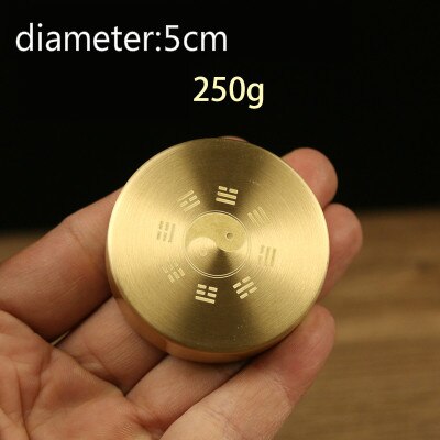 Draagbare Chinese Gossip Messing Papier Gewicht Ronde Presse-papier Metalen Chinese Brush Pen Schilderen Papier Gewicht Metalen Decoratie: B with pattern