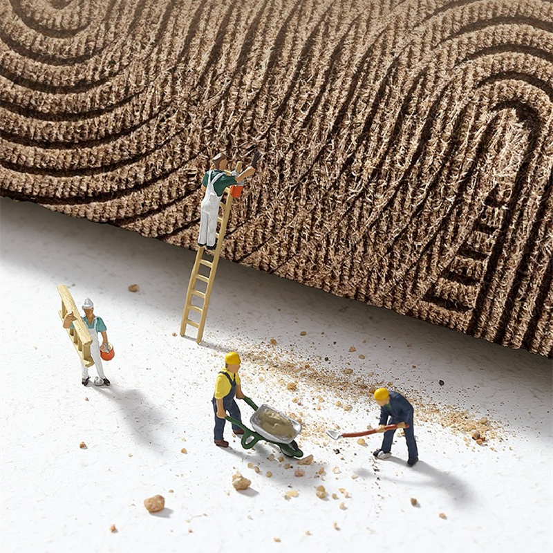 Eenvoudige Scandinavische duurzame deurmat, schrapen, zand, stofverwijdering, entreemat, slijtvast, antislip voetmat, draadring deurmat