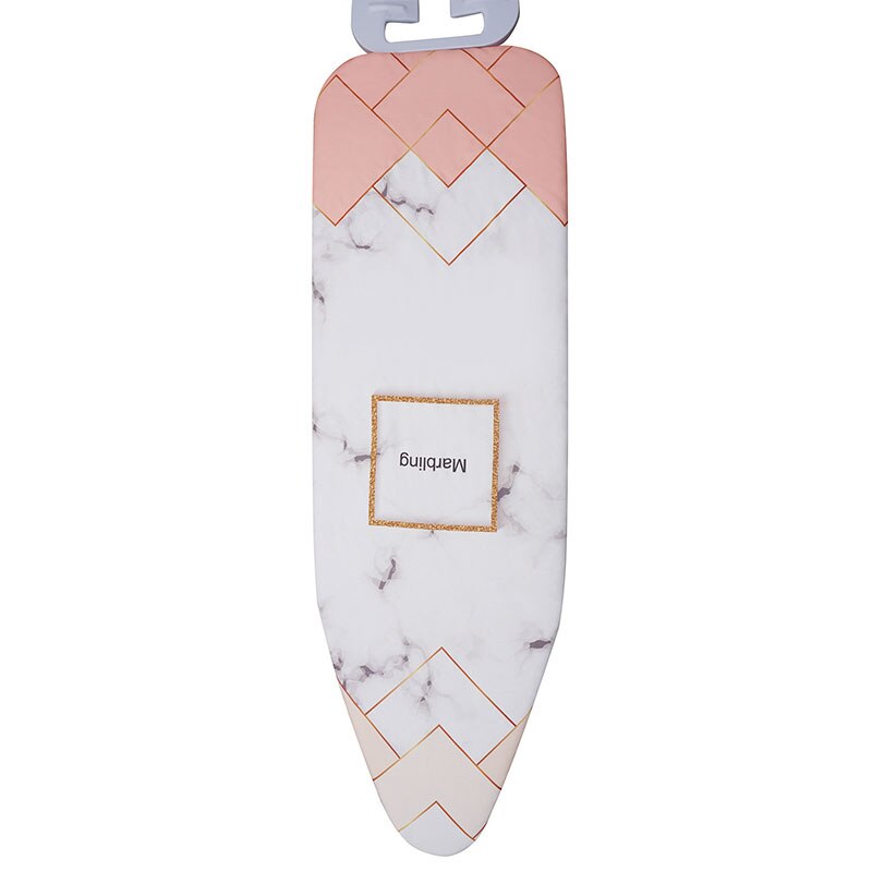 Colorful Marble Cloth Ironing Board Cover Heat Resistant Padded Case Washable Cotton Printed Ironing Cleaner Household Supplies: White