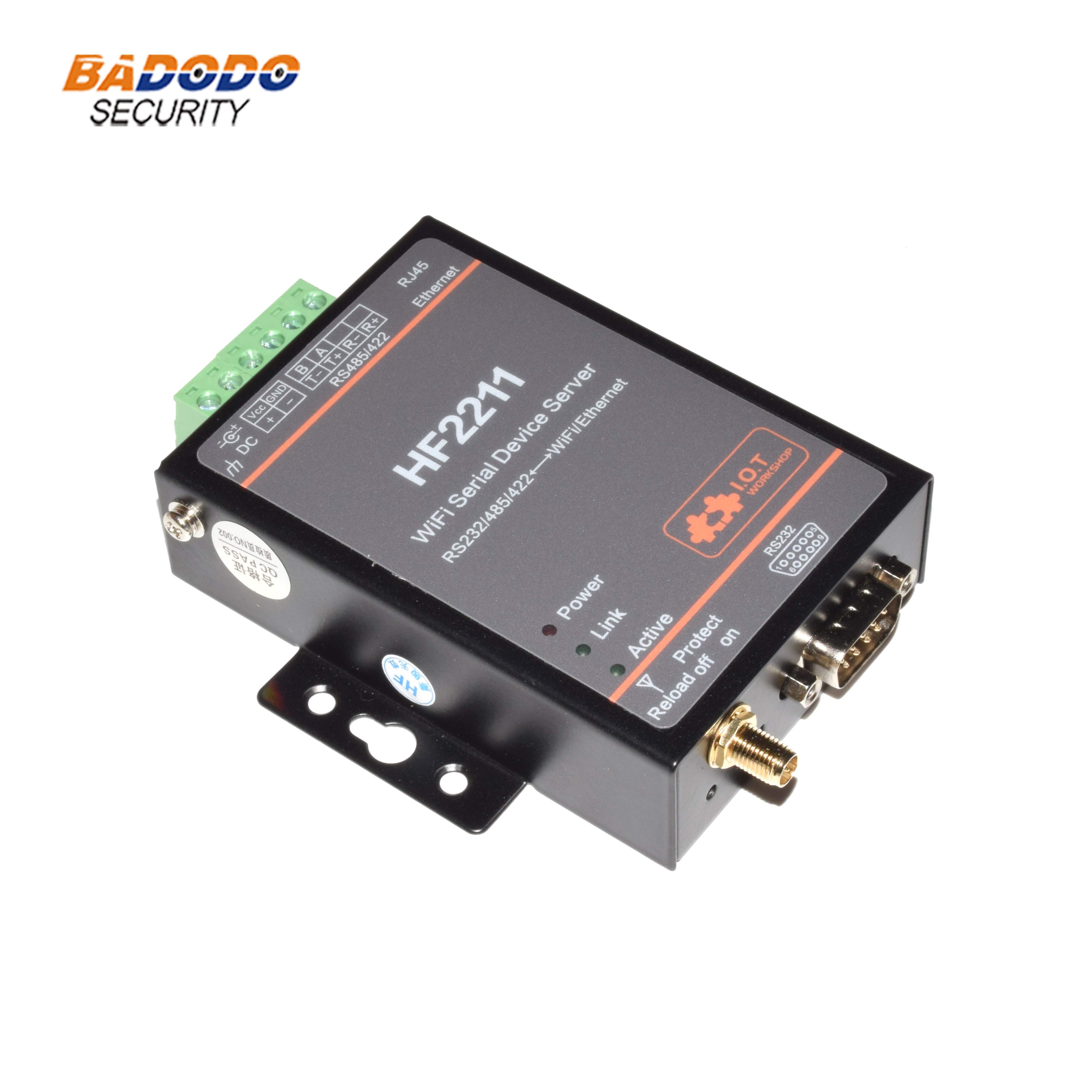 WiFi Searial Device Server RS232/RS422/RS485 to Ethernet Wi-Fi converter server HF2211 Support Modbus TCP protocol