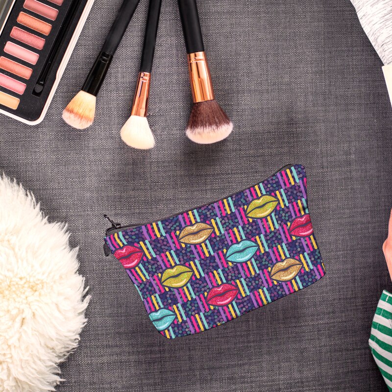 Jomtokoy lippen printpatroon cosmetische tas reis toilettas beauty make-up tas cosmetische tas organizer