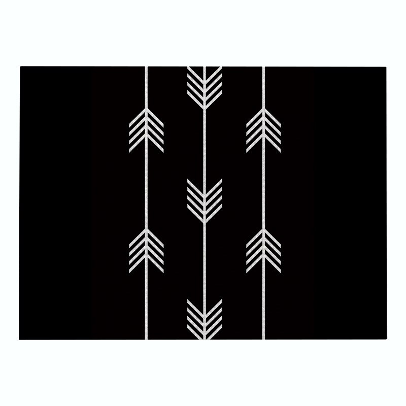 Schwarz Weiß Plaid Geschirr setzt Baumwolle-leinen Matten Küche Tisch Tuch matt Hause Dekorative Untersetzer Esstisch Pad: 88 / ca 210X320MM