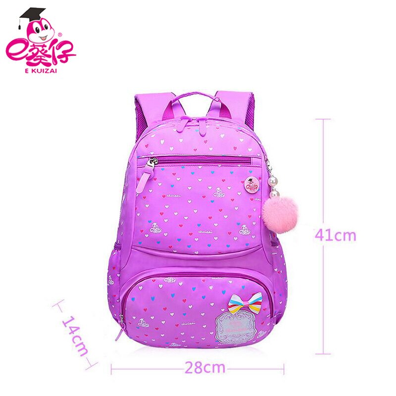 Kid Schooltassen Rits Meisje Tiener Rugzak Primaire Schooltas Senior Kwaliteiten Effen Schooltas Vrouwen Schoudertas Mochila: Purple small