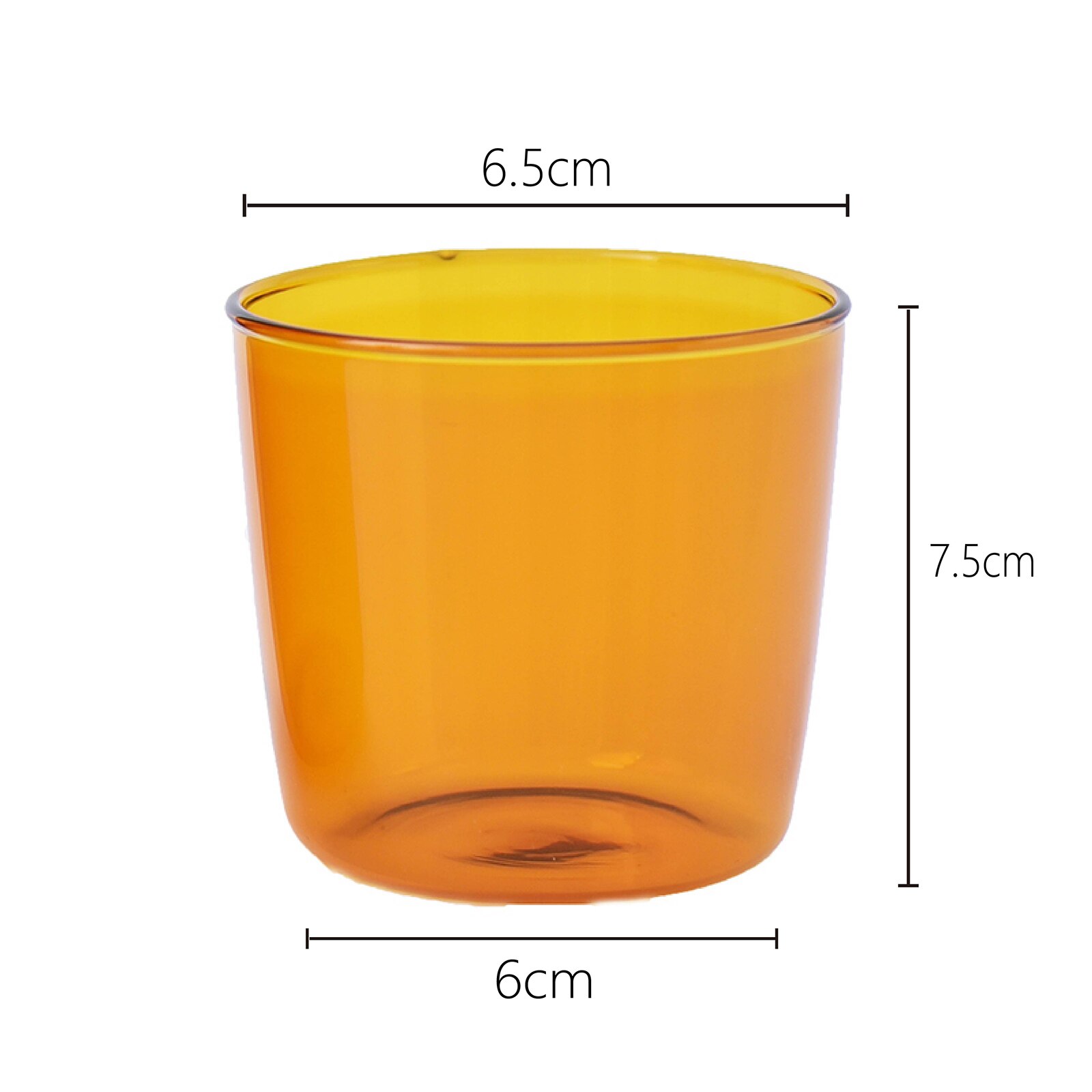 Floriddle högt borosilikatglas en person tekanna färg liten kapacitet kallvatten mjölkkopp enkel kallvattenkanna: Orange kopp