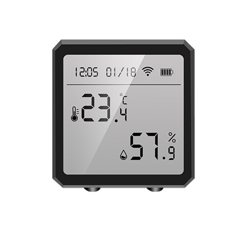 Tuya ZigBee 3.0 WiFi Thermometer Hygrometer Indoor Smart WiFi Room Wireless Temperature Humidity Sensor with App Recording Works with Alexa Google Home Pack of 4