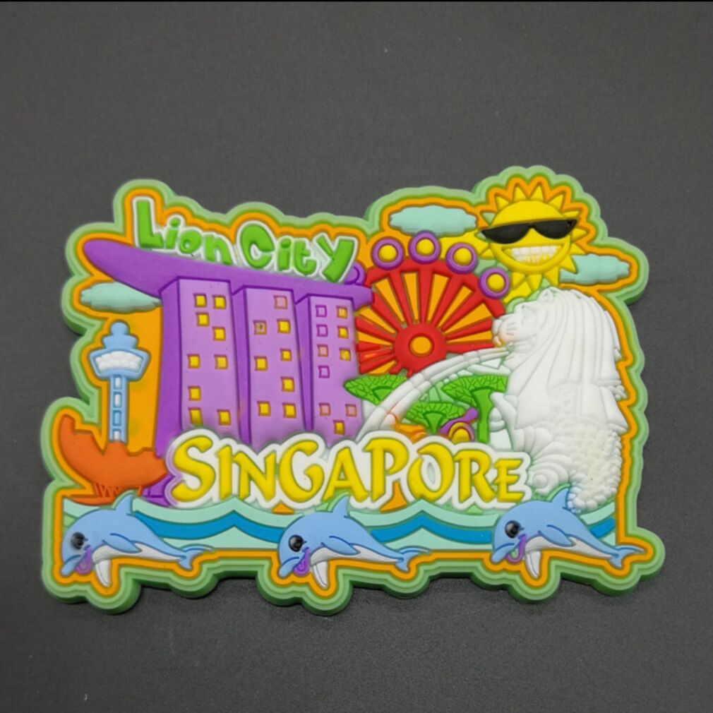 Singapore Rubber Fridge Magnet Tourist Souvenirs Refrigerator Magnetic Stickers Travel collection