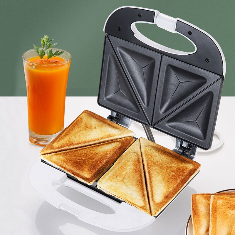 750w hjem automatisk dobbelt opvarmning brødrister morgenmad sandwich brødrister toastie maker os stik