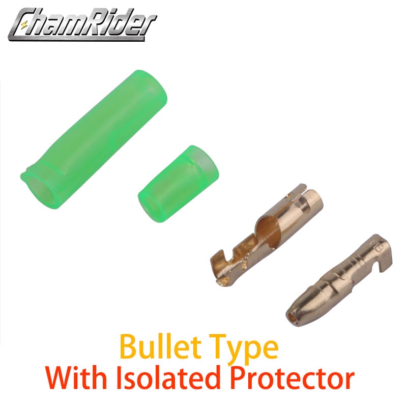Ebike Batterij Motor Power Connector Bullet Type Met Geïsoleerde Protector