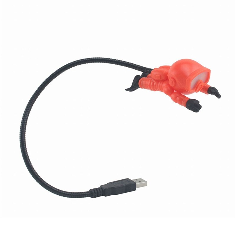 Astronaute plongeur LED veilleuse mignon lampe USB Protection des yeux clavier Lampara exotique Led Portable lumières enfants: Orange
