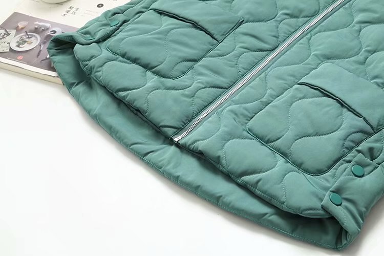 Nowy 2021 panie zima Plus rozmiar watowana kurtka dla kobiet duży, długi rękaw kieszeń gruby zielony beżowy płaszcz z suwakiem 3XL 4XL 5XL 6XL