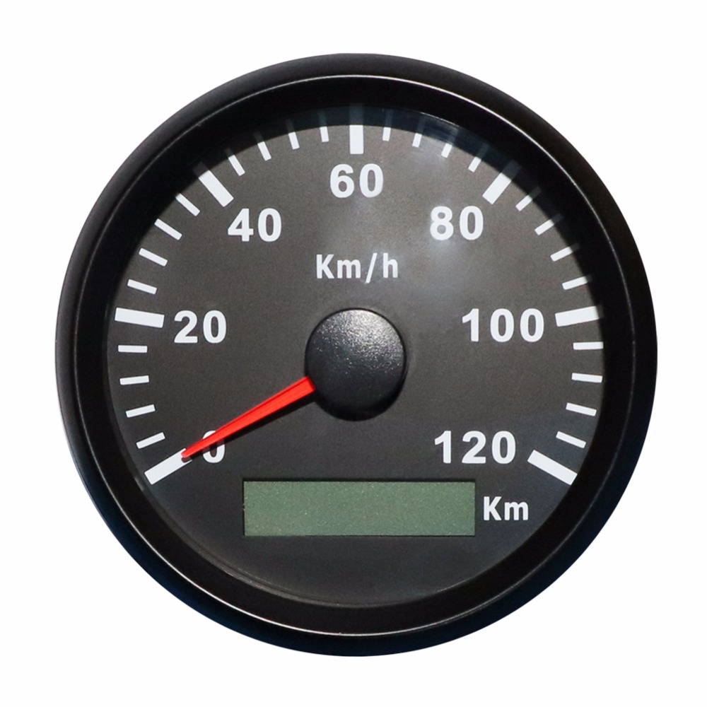 85mm Universal Auto GPS Speedometer 120KM/H Speed for Car Truck 9-32V Waterproof Gauge With Red Backlight Shows ODO