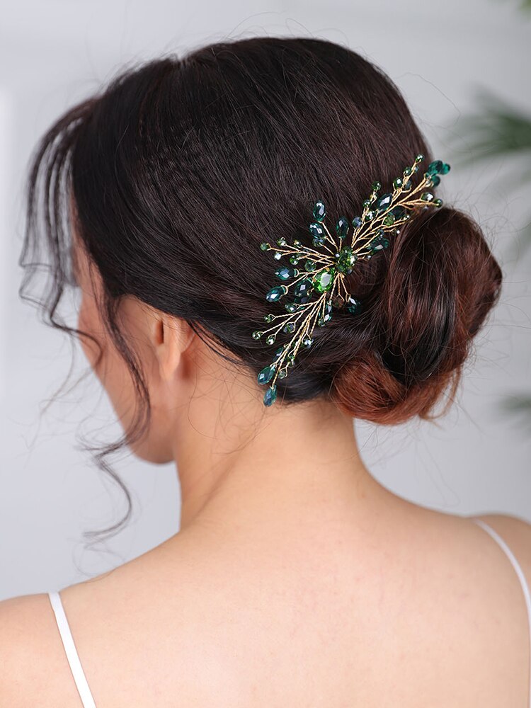 Tocados bohemios, joyas para el cabello artesanales, tocados de diamantes de imitación, tocado , accesorios para el cabello de mujer para boda, adornos nupciales