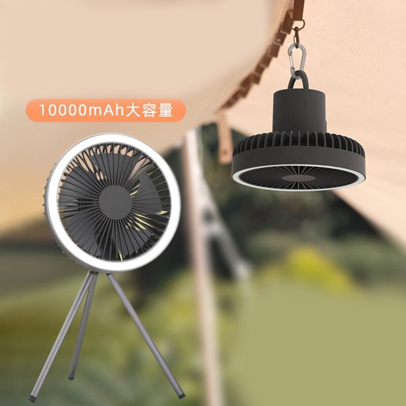 10000Mah Draagbare Ventilator Mini Kleine Ventilator Met Statief Flexibele Stand Persoonlijke Koeling