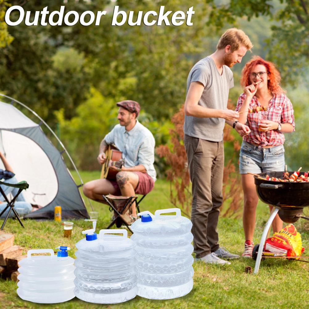 5L/10L/15L Outdoor Camping Water Bucket Water Tank Car Emergency Folding Water Bag Large Capacity Picnic Water Storage Container