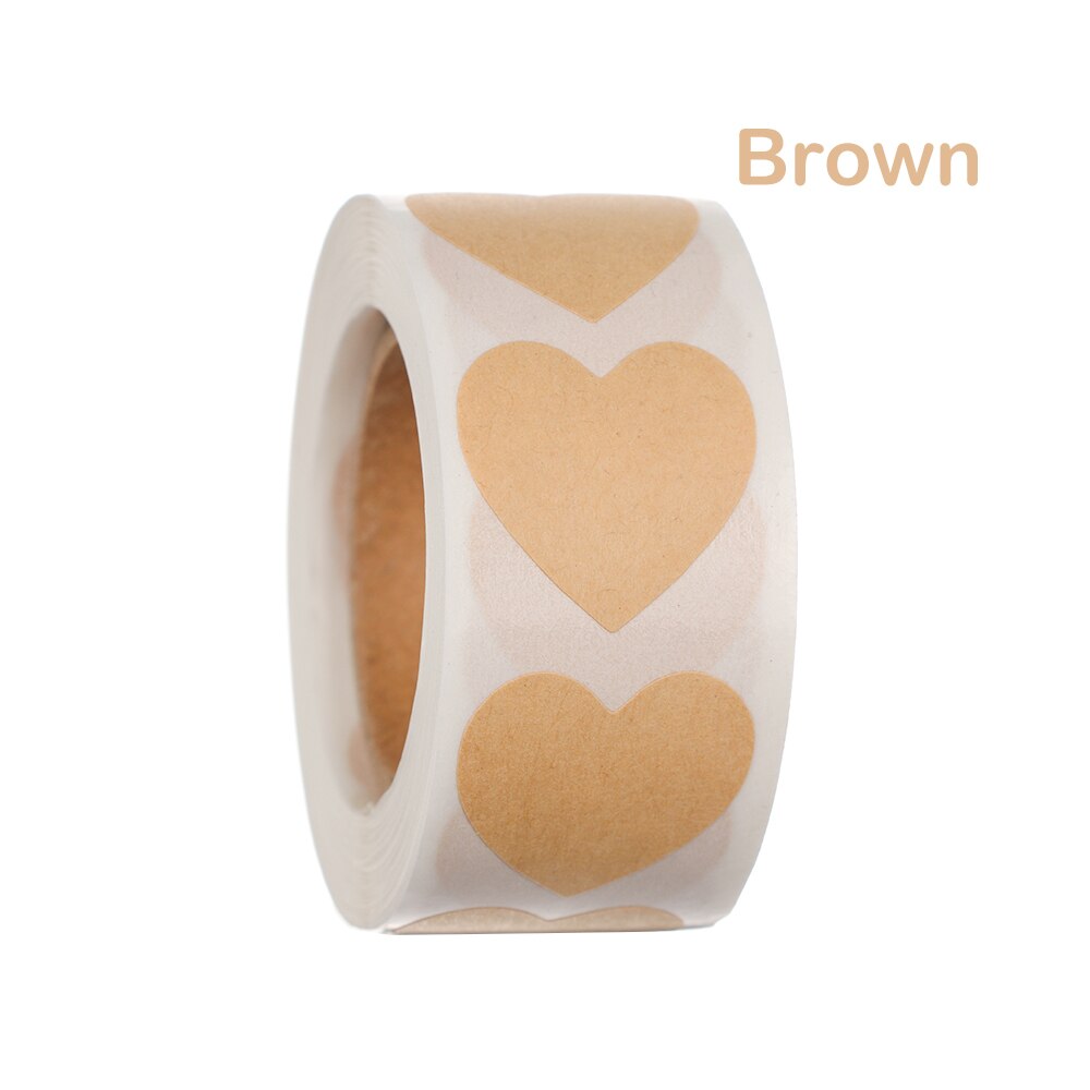 500/700Pcs/Roll Adhesive Thermal Label Sticker Paper Supermarket Price Blank Label Direct Print Waterproof Print Supplies: 500 Pcs brown