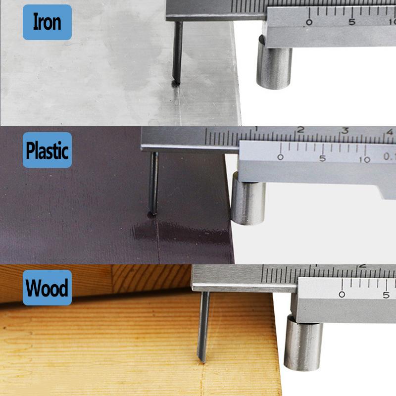 0-200mm Stainless Steel Vernier Calipers Woodworking Metalworking Marking Gauging Ruler Aperture Depth Diameter Measure Tool