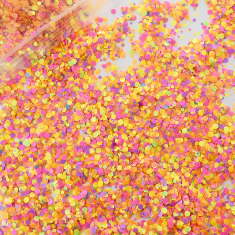 4 Stijlen 50 Gram/zak Regenboog Neon Baksteen Vorm Glitters 1Mm-4Mm Multi-color Neon, nail Art, Uv Hars, Shakers, Hars Kunst