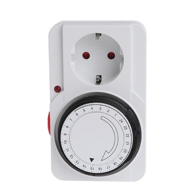 24H Mechanical Electrical EU Plug Program Timer Power Switch Socket Energy Saver 230V