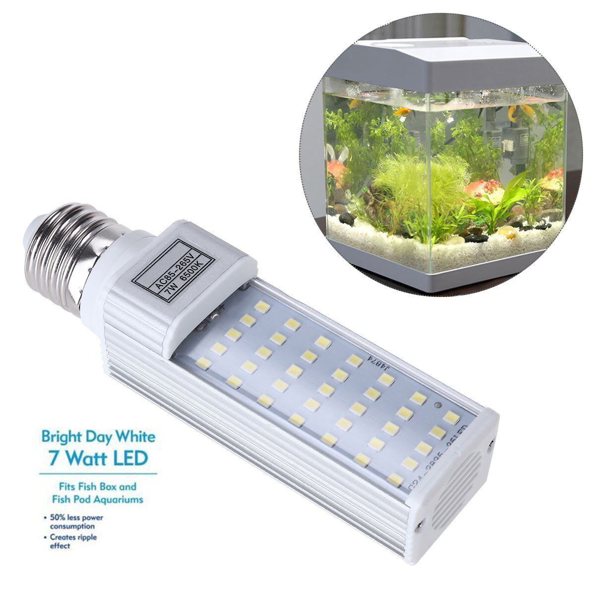 E27 7W Led Lampen Light Coral Grow Plant Fishpod Aquarium Aquarium Wit Lampen