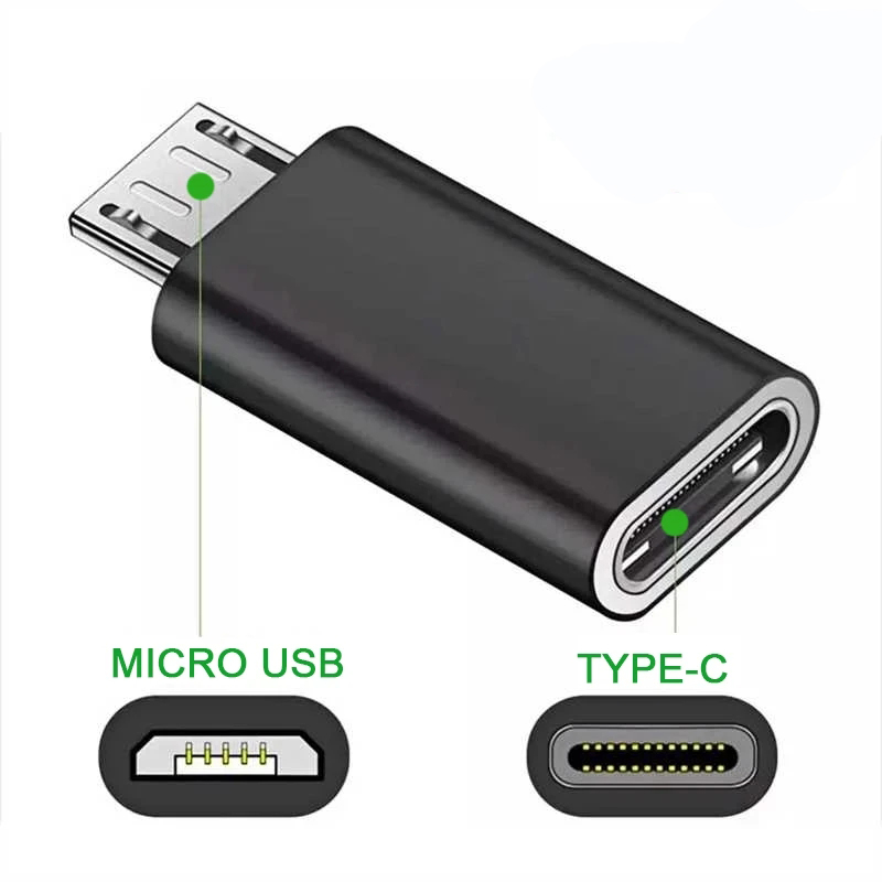 Connettore adattatore USB da tipo C a Micro USB Android per tablet telefono Convertitore da micro USB maschio a tipo C femmina per Xiaomi Huawei