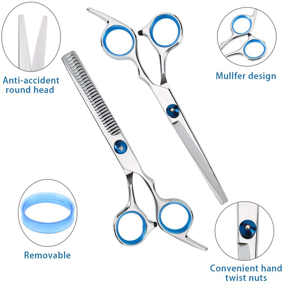 Profesjonalne ścinanie włosów zestaw przerzedzenie nożyczki fryzjer salon Dom nożyce fryzjerskie zestaw grzebieniowy fryzjer salon fryzjerski zestaw narzędzi