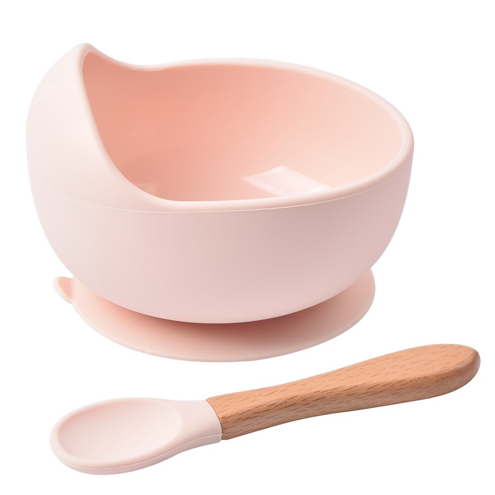 Babyvoeding Siliconen Kom Antislip Zuignap Kom Lepel Set Kinderen Servies Diner Gerechten Plaat Voor Baby Keukengerei: 8