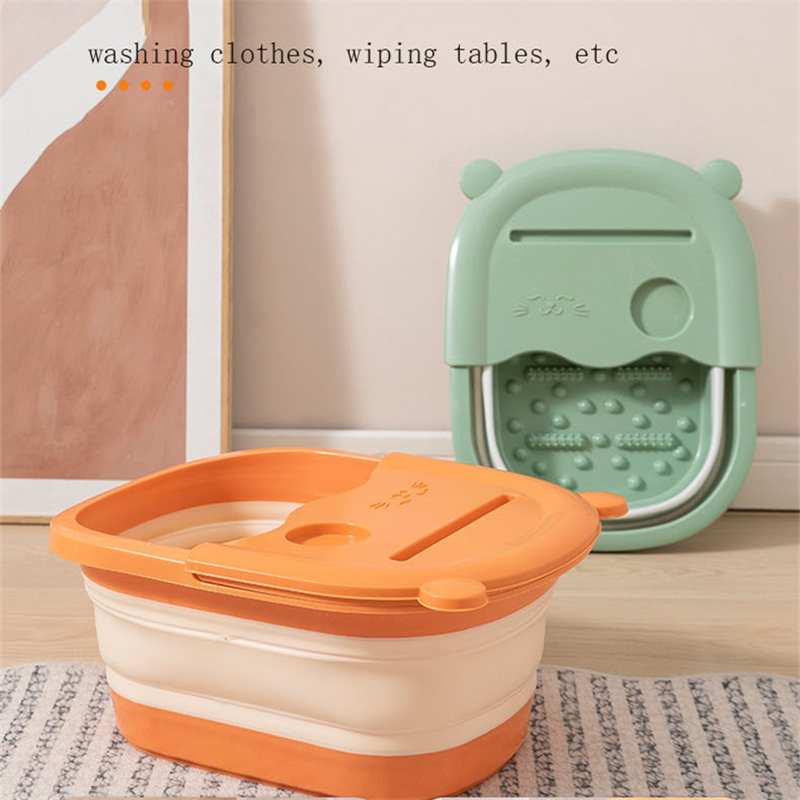 1pcs Foldable Foot Bath Bucket Massage Foot Wash Basin Home Laundry Tub Bucket Adult Foot Bath Basin Bathroom Accessories