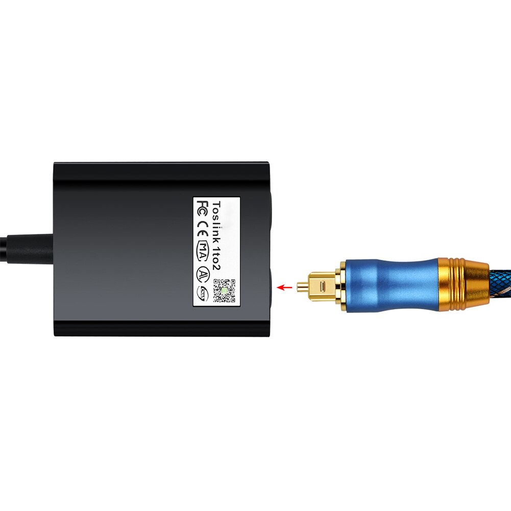 Digital DVD Audio Splitter Player Home Theatre Optical Cable Connector Amplifier Computer Television Fiber Adapter 1 To 2