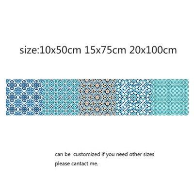 10/15/20cm Classical Morocco Style Tile Stickers Wall Sticker Kitchen Adhesive Bathroom Toilet Waterproof PVC Wallpaper