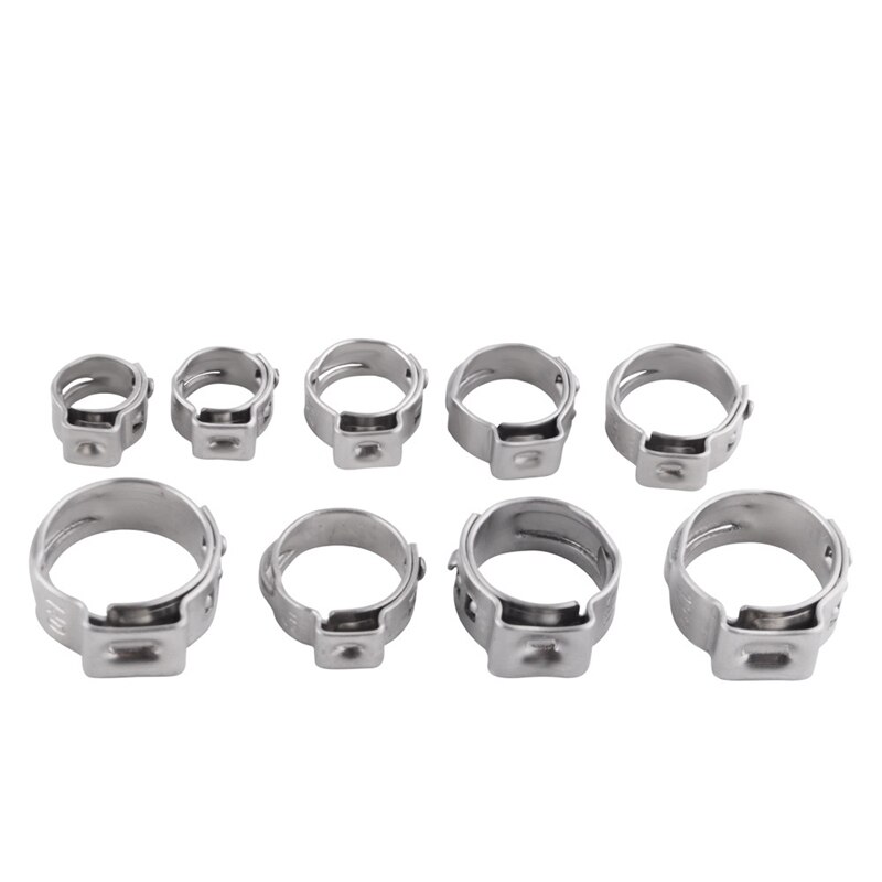 70 pièces/ensemble colliers de serrage simple oreille tuyau colliers de carburant assortiment pour tuyau hydraulique carburant 5.3-14.0Mm