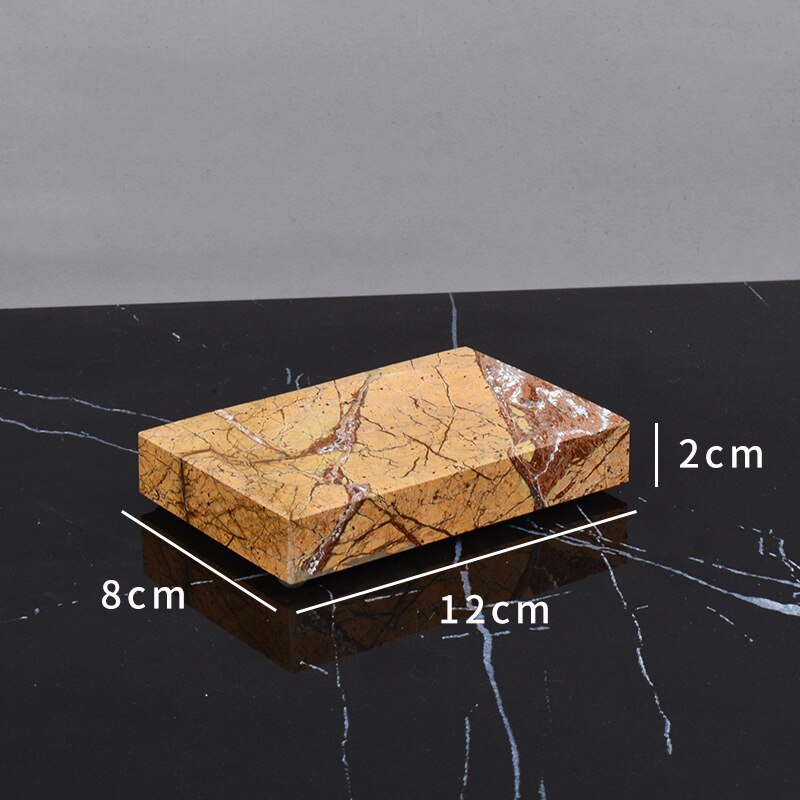 Fancy Brown Natural Marble Bathroom Accessories Sets Luxury Retro Soap Dispenser Toothbrush Holder Soap Dish Bathroom Kit: Soap dish