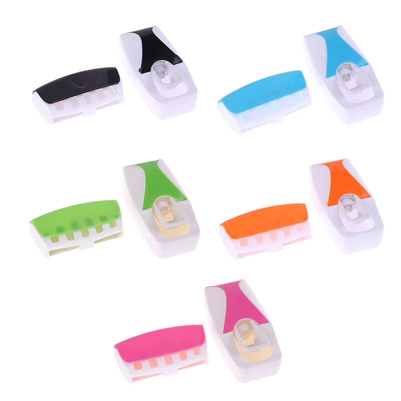 Automatische tandpasta dispenser tandenborstelhouder badkamerproducten wandmontage rek badset tandpasta knijpers