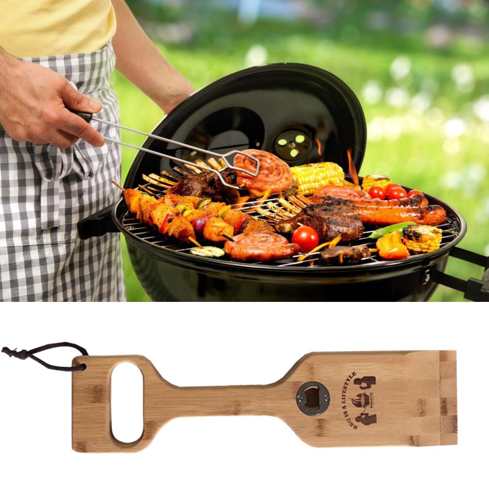 Trägrill skrapa bbq grill renare vinöppnare grill borste utan borst köksprylar tillbehör rengöringsverktyg