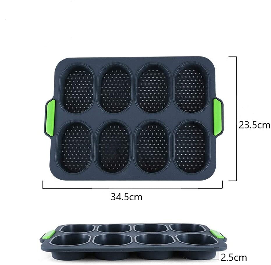 Silicone Non-stick DIY Baguette Pans for Baking Hamburger Buns Bread Maker Trays Mold Oven Sheet Bakeware Kitchen Baking Tools