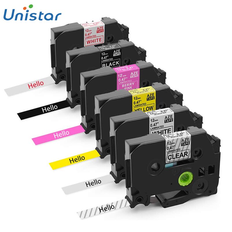 Unistar Vervangen Brother P-Touch PTD200 PTP300BT Cube Label Tape 12mm Inch Gelamineerd TZe-131 231 232 631 335 MQP35 Label Maker