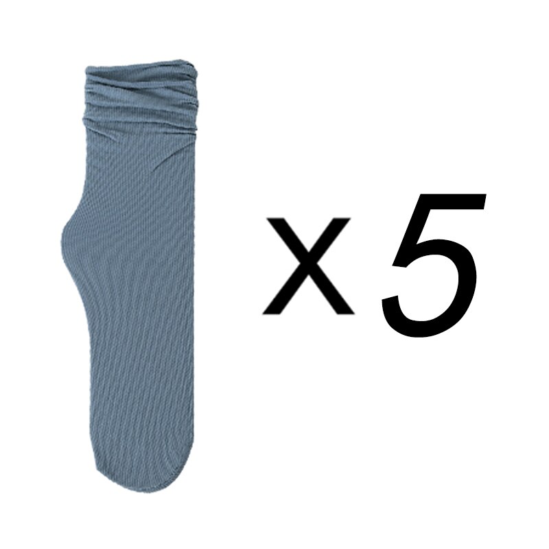 5 pares mulheres meias altas macias, velet soltas alças, meias fortes para meninas respiráveis meias masculinas um tamanho unissex: sky blue