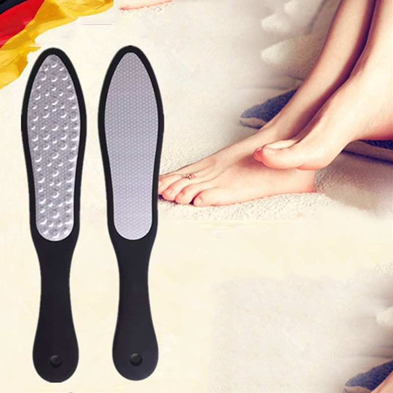 Stainless Steel Dual Sided Hard Dead Skin Callus Remover Foot Rasp File Exfoliating Scrub Board Feet Care Pedicure Tools Black